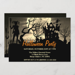 Spooky Full Moon Halloween-Party Einladung