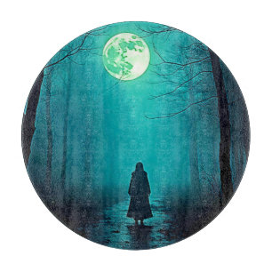 Spooky Full Moon Night Design Schneidebrett