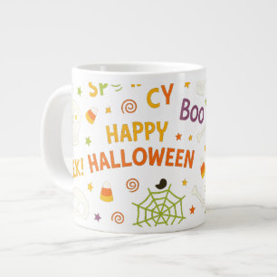 Spooky & Fun Pumpkin - farbenfrohe Halloween-Muste Jumbo-Tasse