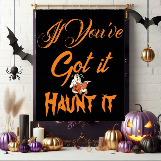 Spooky Funky Quote Halloween Ghost Party Poster (Spooky Funky Quote Halloween Ghost Party Poster)