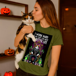 Spooky Funny Cat Zitat   Cat Is the Boss T-Shirt