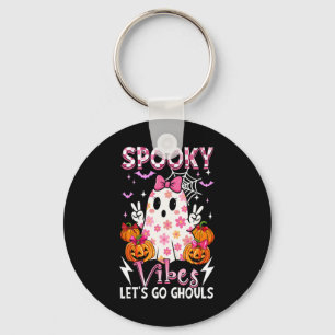Spooky Funny Vibes Halloween Ghouls Niedlich Boo B Schlüsselanhänger