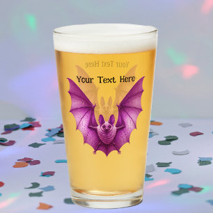 Spooky Furry Vibranry Pink Bat Wings Spread Glas