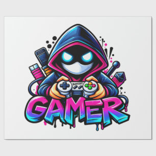 Spooky Gaming – Halloween-Gamer-Geist-Controller D Geschenkpapier