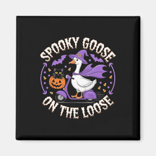 Spooky Gans auf dem lockeren, sonnigen Halloween Magnet