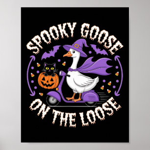 Spooky Gans auf dem lockeren, sonnigen Halloween Poster