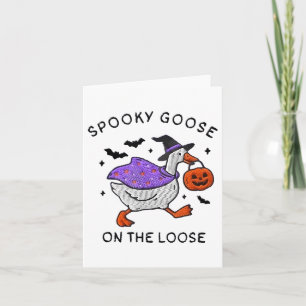 Spooky Gans auf dem losen Halloween _1 Karte