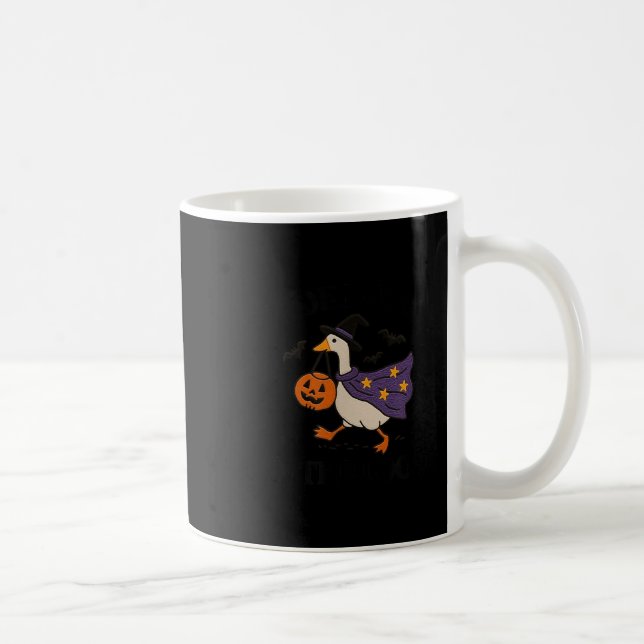 Spooky Gans auf der Lose Hexe Albern Gänsetier Kaffeetasse (Rechts)