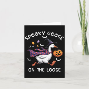 Spooky Gans auf der Lose Hexe Albern Gänsetier Karte