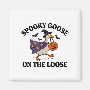 Spooky Gans auf der Lose Hexe Albern Gänsetier Magnet