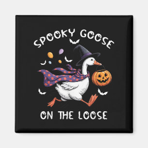 Spooky Gans auf der Lose Hexe Albern Gänsetier Magnet