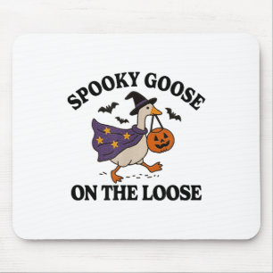 Spooky Gans auf der Lose Hexe Albern Gänsetier Mousepad