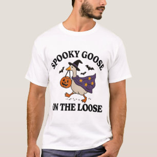 Spooky Gans auf der Lose Hexe Albern Gänsetier T-Shirt
