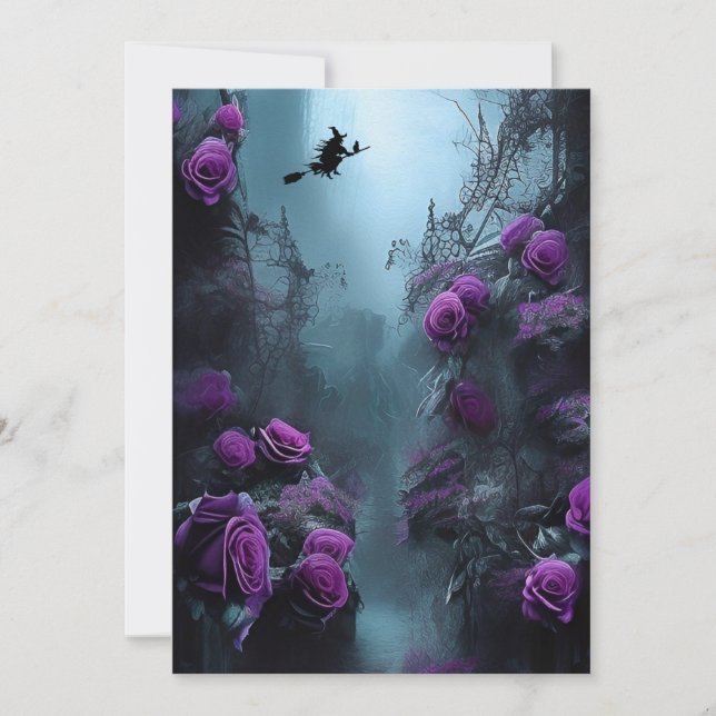 Spooky Garden Halloween-Party Einladung (Vorderseite)