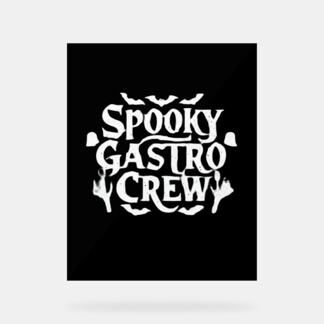 Spooky Gastro Crew Gastro Nurse Halloween Classic Acrylschild (Vorderseite)