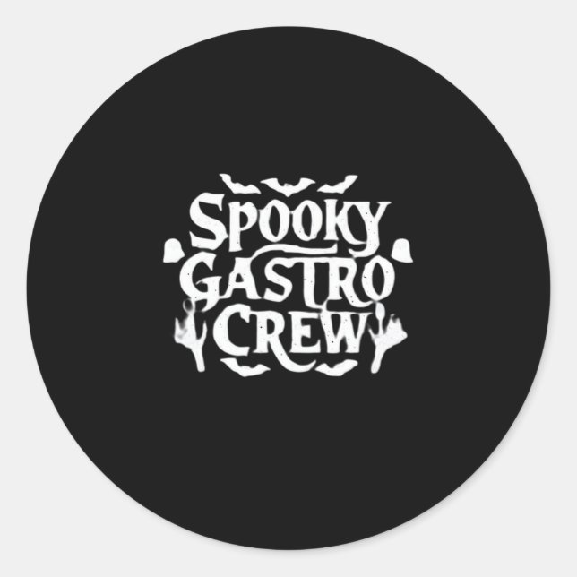 Spooky Gastro Crew Gastro Nurse Halloween Classic  Runder Aufkleber (Vorderseite)