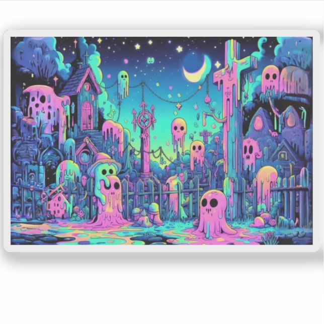 Spooky Geist 2 Aufkleber (Vorderseite)