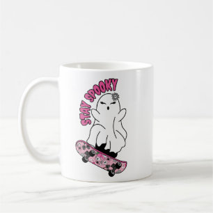 "Spooky"-Geist auf einem Skateboard Bleibe - Cool Kaffeetasse