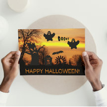 Spooky Geister und Fledermäuse zu Halloween