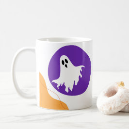 Spooky Ghost & Abstrakt Blob Formen Halloween-Gesc Kaffeetasse