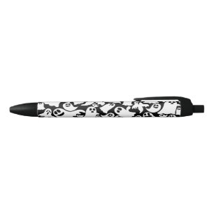 Spooky Ghost Black Ballpoint Pen Kugelschreiber