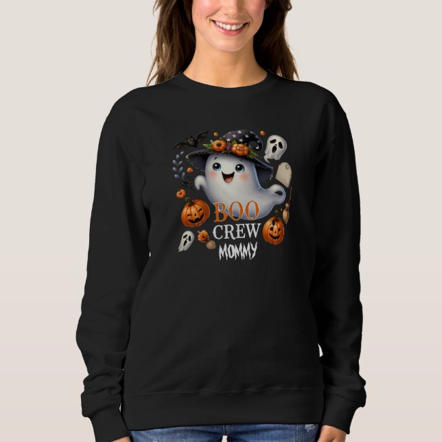 Spooky Ghost Boo Crew Halloween Sweatshirt (Vorderseite)