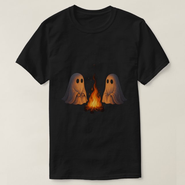 Spooky Ghost Campfire - Gemütliche Halloween-Ästhe T-Shirt (Design vorne)