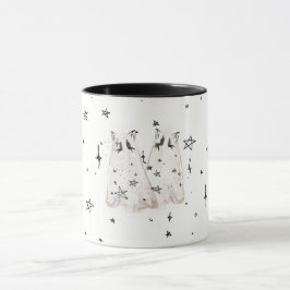 Spooky Ghost Cat Tasse "Punk Stars"