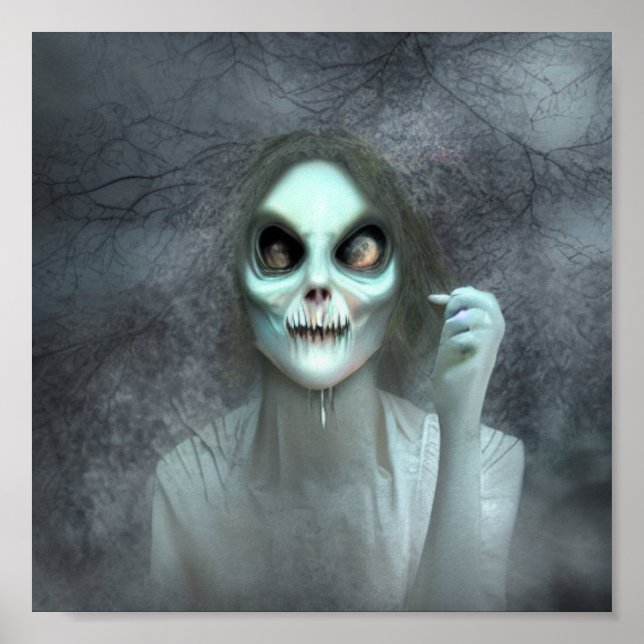 Spooky Ghost Creepy Poster (Vorne)