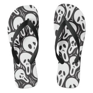 Spooky Ghost Flip Flops