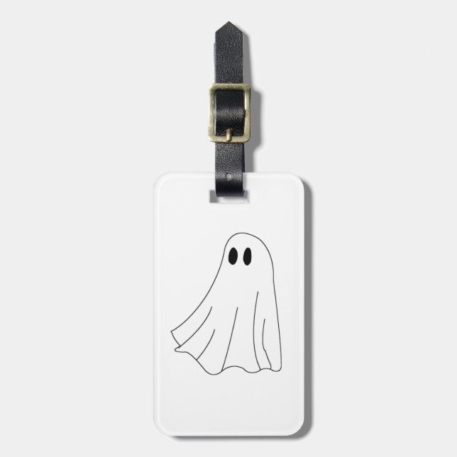 Spooky Ghost Gepäckanhänger (Vorderseite vertikal)