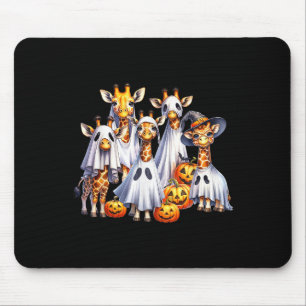 Spooky Ghost Giraffe Halloween Funny African Anima Mousepad
