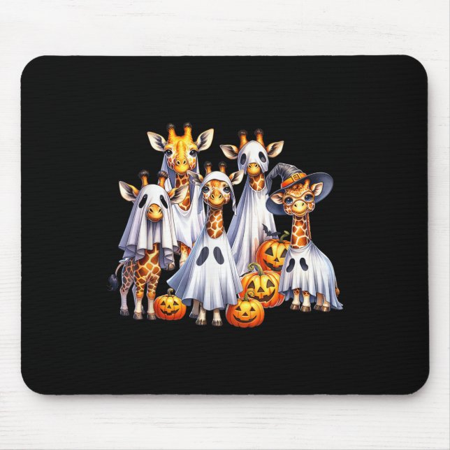 Spooky Ghost Giraffe Halloween Funny African Anima Mousepad (Vorne)