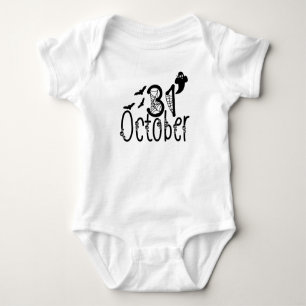 Spooky Ghost Halloween 31. Oktober Baby Strampler
