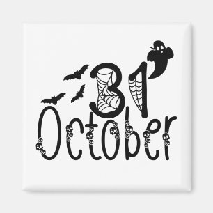 Spooky Ghost Halloween 31. Oktober Magnet