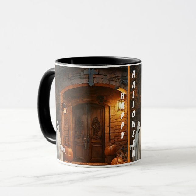 Spooky Ghost Halloween Collection Tasse (Vorderseite Links)