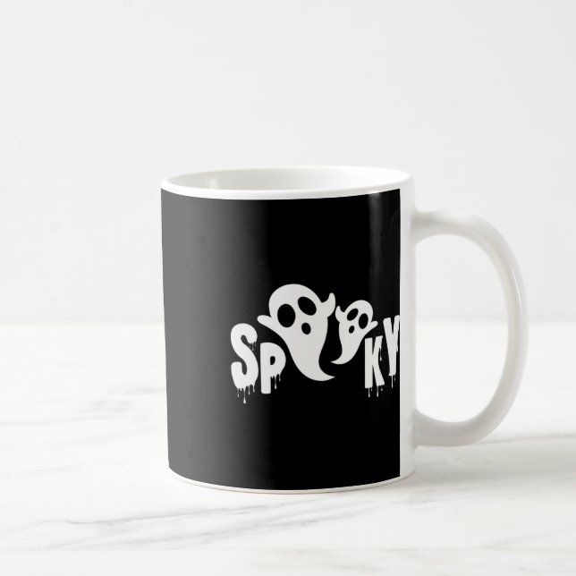 Spooky Ghost - Halloween-Design Kaffeetasse (Rechts)