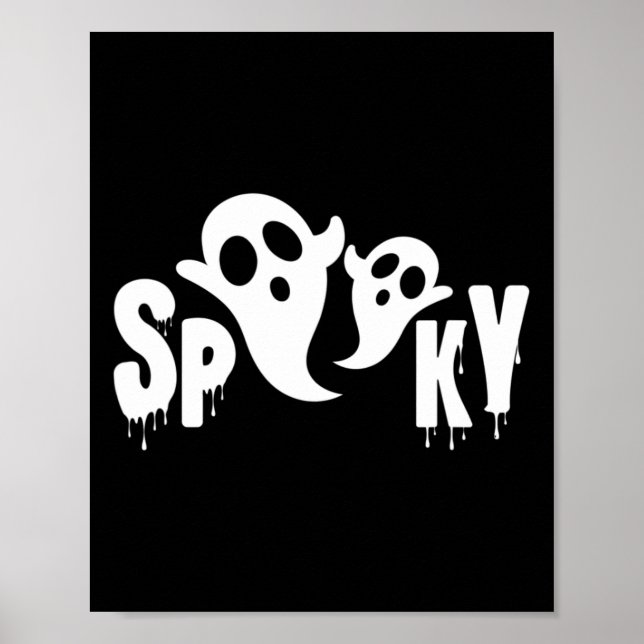 Spooky Ghost - Halloween-Design Poster (Vorne)