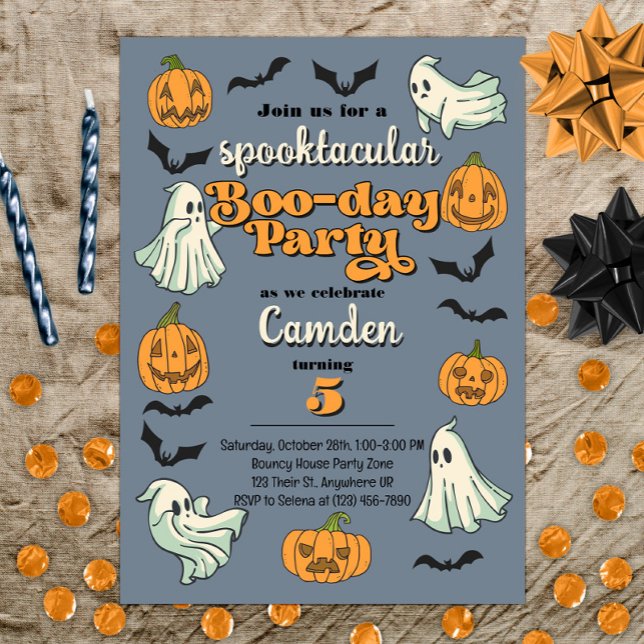 Spooky Ghost Halloween Herbst Geburtstagsparty Einladung (Von Creator hochgeladen)