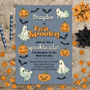 Spooky Ghost Halloween Herbst Zweites Geburtstag Einladung