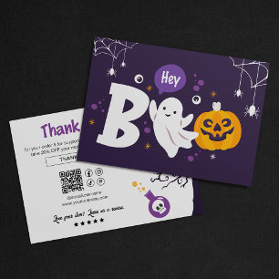 Spooky Ghost Halloween kleine Unternehmen Vielen D Dankeskarte