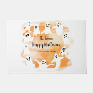 Spooky Ghost Halloween-Party Aquarell Fotolabine Fußmatte