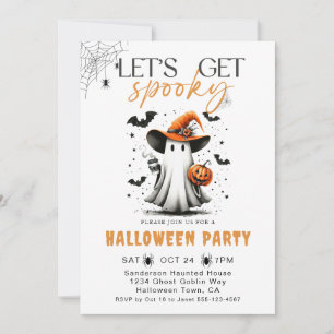 Spooky Ghost Halloween-Party Einladung