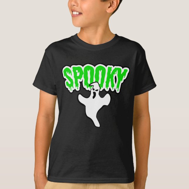 Spooky Ghost Halloween T-Shirt (Vorderseite)