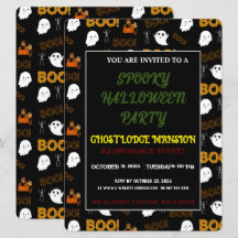 SPOOKY GHOST HAPPY HALLOWEEN PARTY EINLADUNG