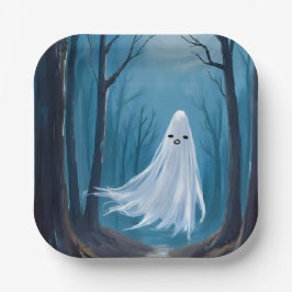Spooky Ghost | Happy Halloween Party Pappteller