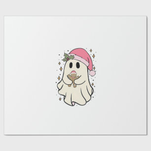 Spooky Ghost Holing ein Lebkuchen Weihnachten Geschenkpapier
