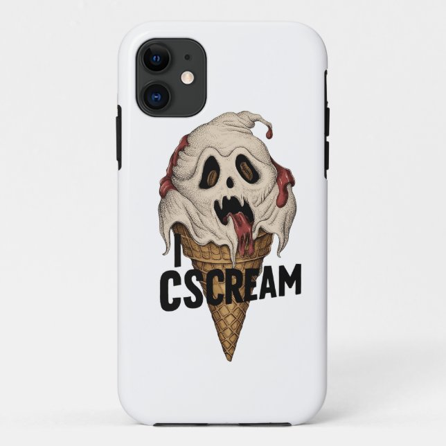 Spooky Ghost Ice Cream "I CSCREAM" Case-Mate iPhone Hülle (Rückseite)
