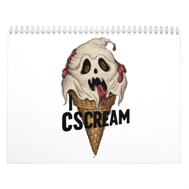 Spooky Ghost Ice Cream "I CSCREAM" Kalender (Titelbild)