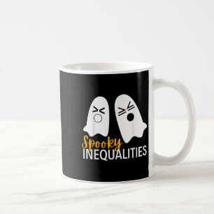 Spooky Ghost Inequalties Funny Halloween Math Tee Kaffeetasse